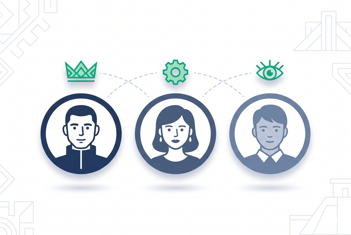 Ilustración: Multi-usuario y roles